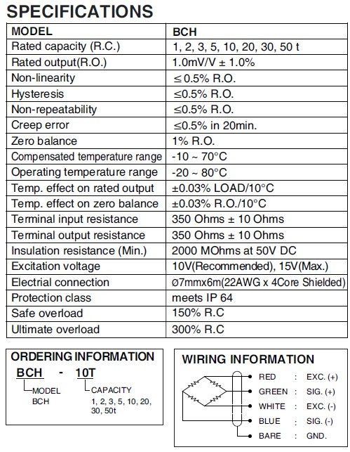 BCH-10T稱(chēng)重傳感器